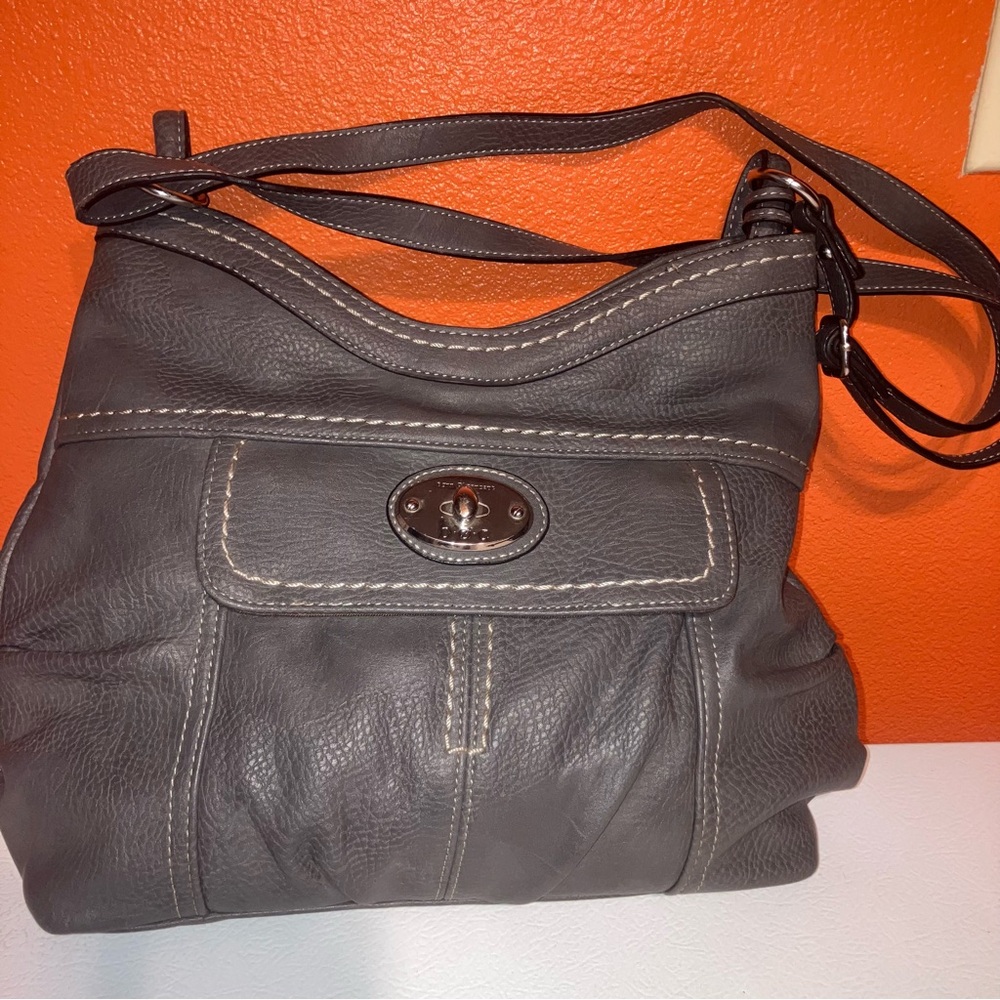 b.o.c Gray Shoulder Bag with lots‎ of pockets